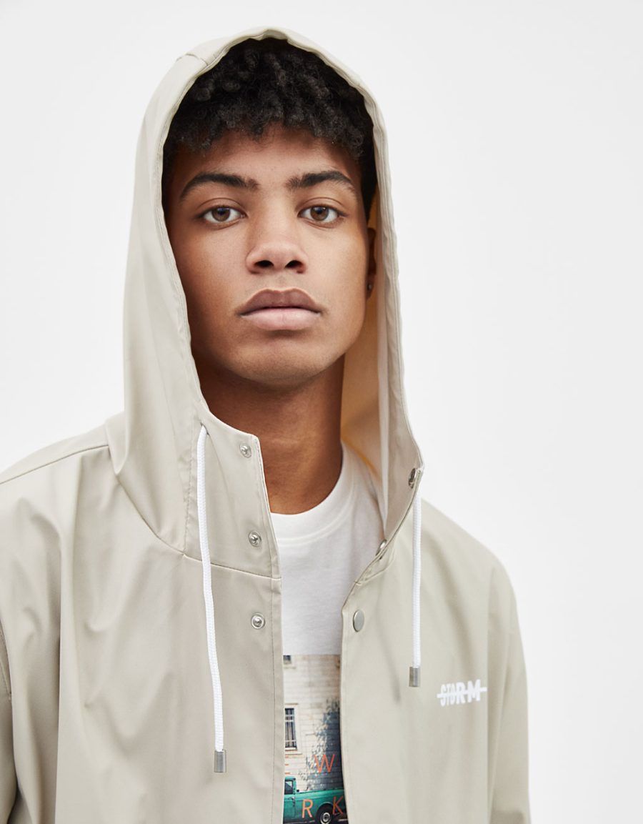 Raincoat with slogan print - Hình ảnh 3