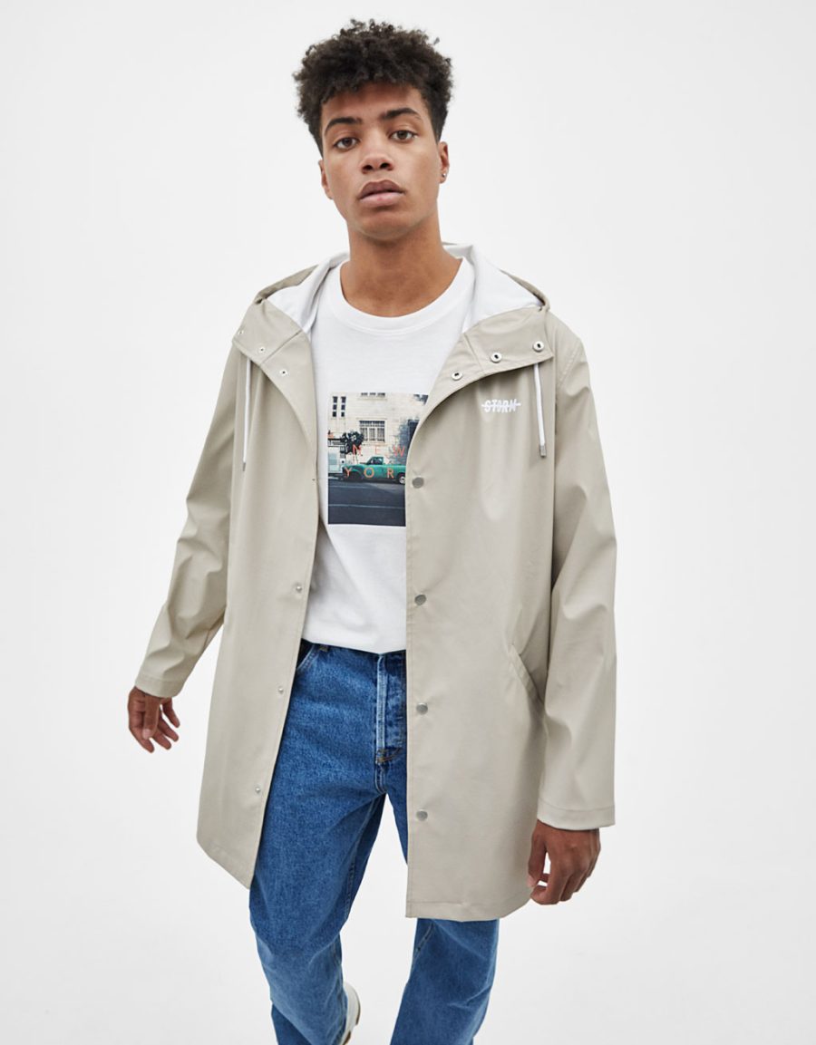 Raincoat with slogan print - Hình ảnh 4