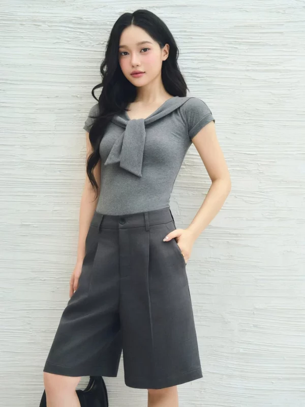 Easy Short quần short nữ LINHDINH Studio màu đen xám ảnh 1