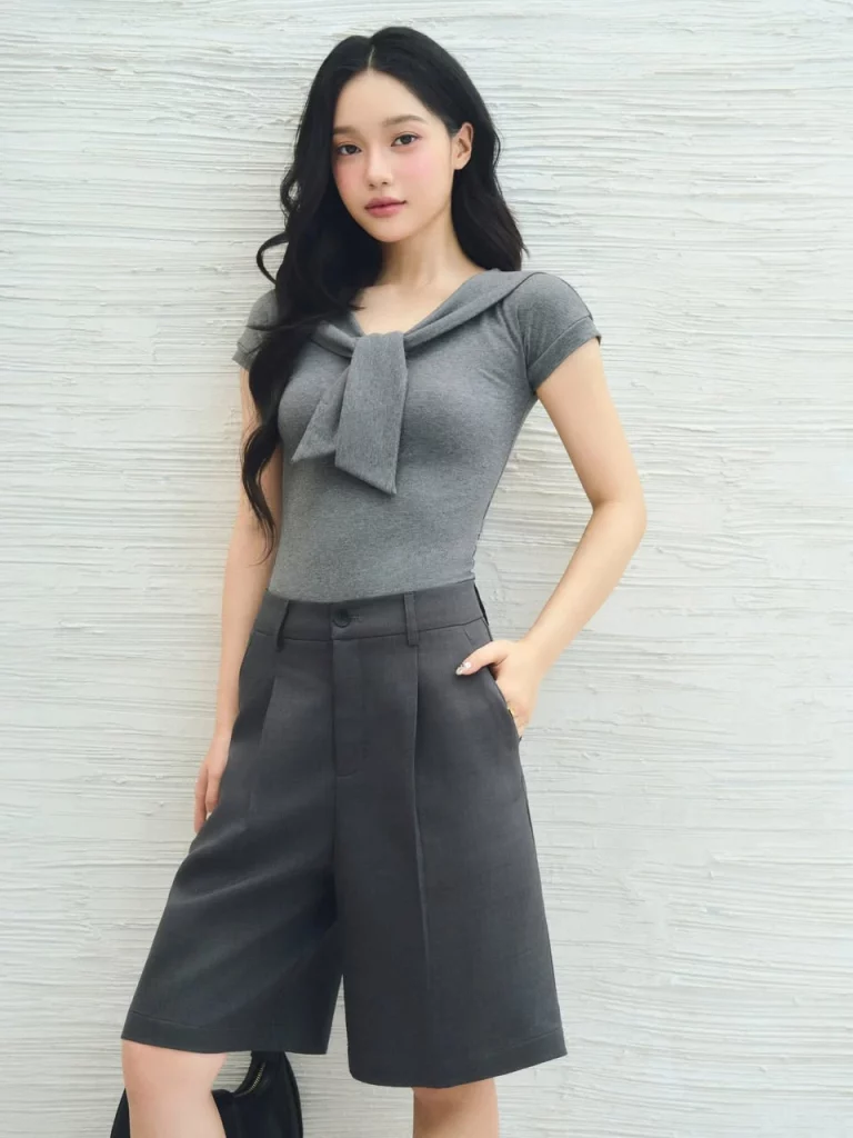 Easy Short quần short nữ LINHDINH Studio màu đen xám ảnh 1