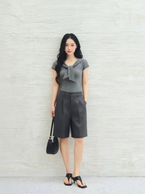 Easy Short quần short nữ LINHDINH Studio màu đen xám ảnh 3
