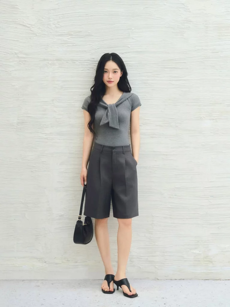 Easy Short quần short nữ LINHDINH Studio màu đen xám ảnh 3