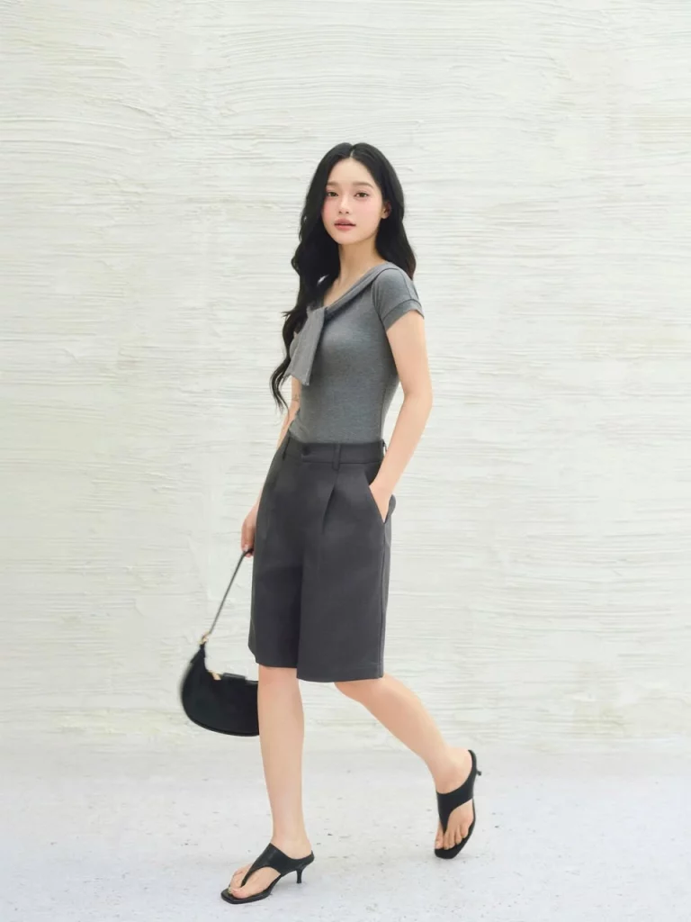 Easy Short quần short nữ LINHDINH Studio màu đen xám ảnh 4