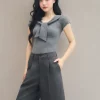 Easy Short quần short nữ màu xám trên nền studio LINHDINH Studio