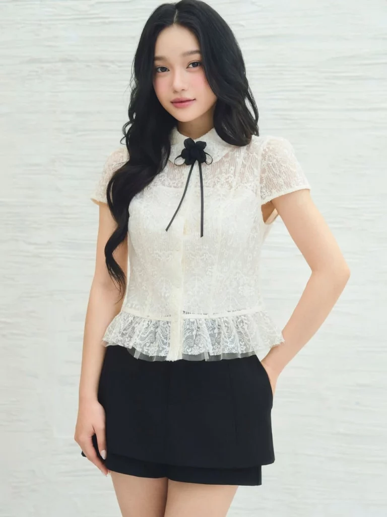 Lily Top áo ren peplum nữ LINHDINH Studio ảnh 2