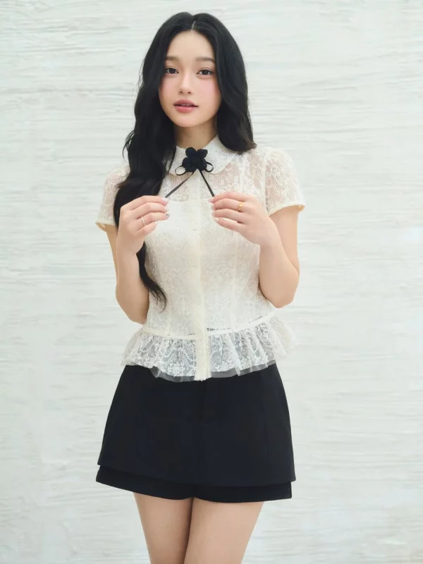 Lily Top áo ren peplum nữ LINHDINH Studio ảnh 4