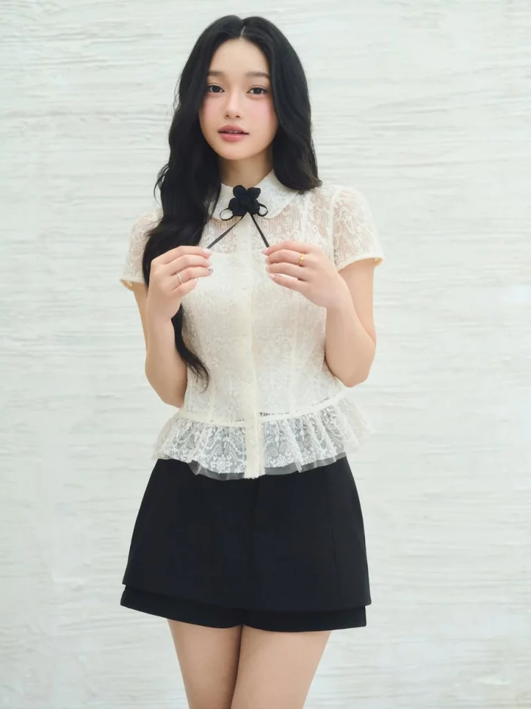 Lily Top áo ren peplum nữ LINHDINH Studio ảnh 4