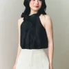 Quần giả váy cạp cao Noir Skort màu kem