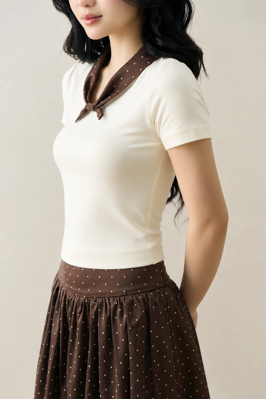 Chi tiết tay áo và chất vải Nora Top LINHDINH Studio